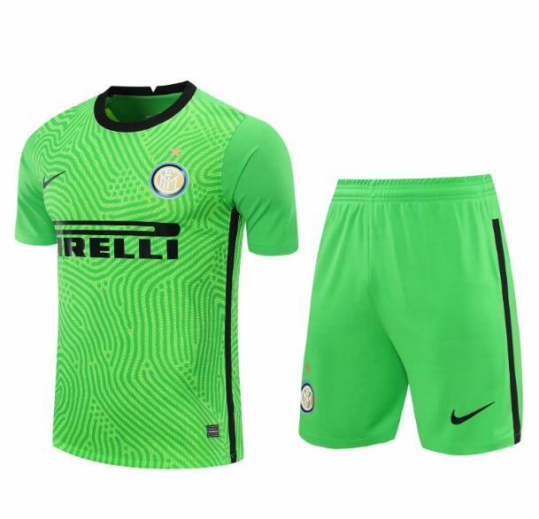 Inter Milan Green Goalkeeper Soccer Jersey Kits (Shirt+Shorts) 2020/21